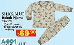 SİLK&BLUE BEBEK PİJAMA TAKIMI